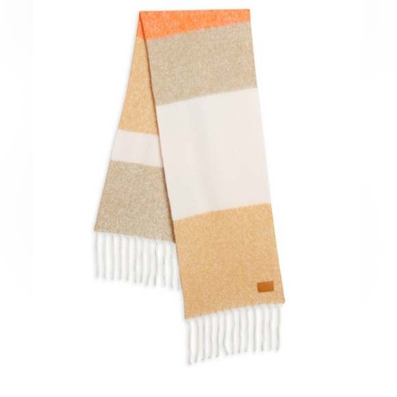 Vince Women's Brushed Oversized Alpaca Striped Scarf NWT!! - Picture 2 of 2